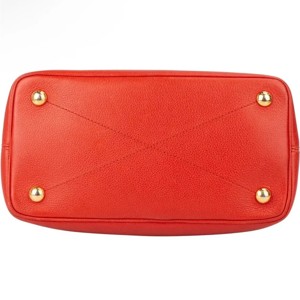 Louis Vuitton Red Leather Tote with Gold Hardware - Picture 7 of 9